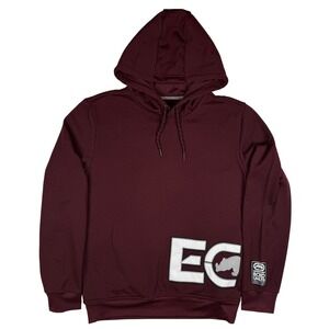Ecko Unltd Burgundy Hoodie Mens Size L Pullover Logo Rhino Graphic Sweatshirt